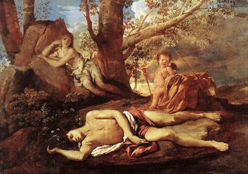Nicolas Poussin E-cho and Narcissus china oil painting image